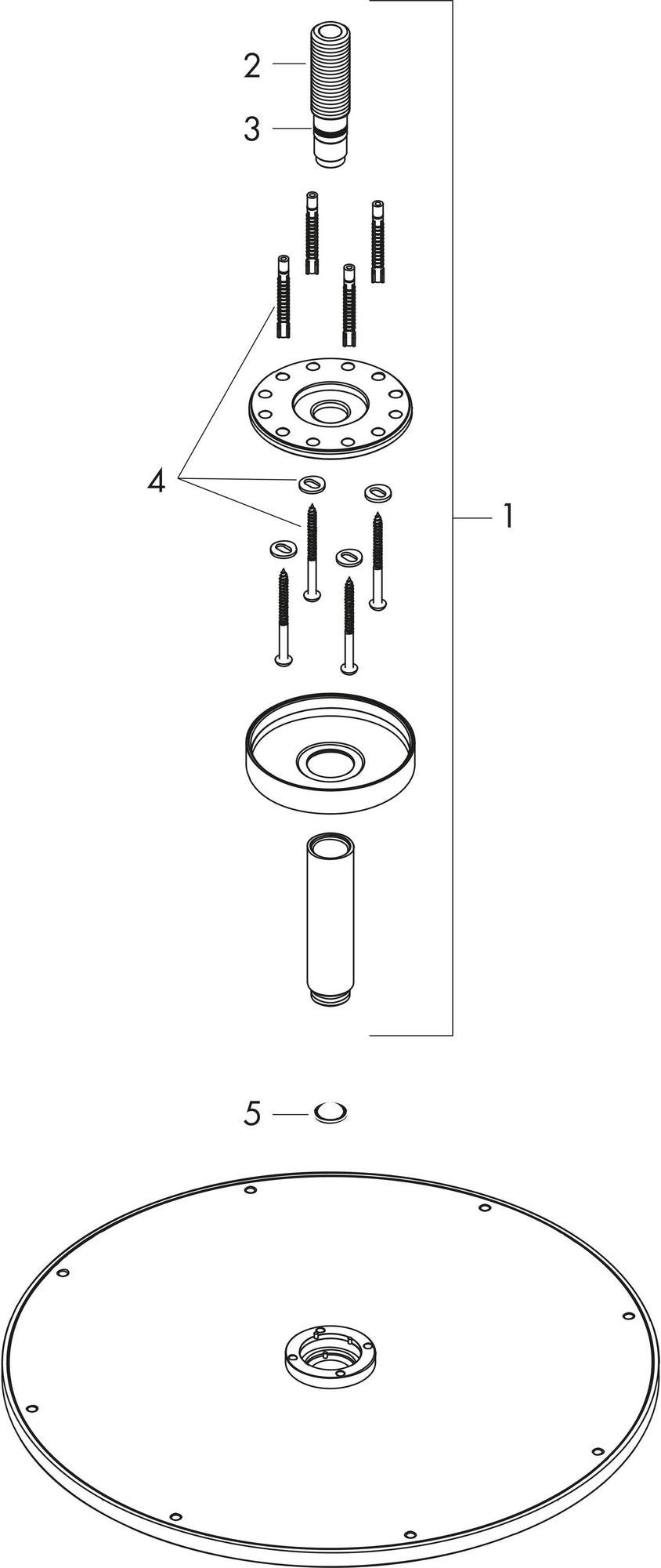 Hansgrohe Kopfbrause ShowerSolutions 350 1jet Chrom – PowderRain 350 mm Deckenmontage