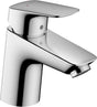 HANSGROHE Logis Einhebel-Waschtischmischer DN 15 mit 3,5 l/min LowFlow und Zugstangen-Ablaufgarnitur, Chrom