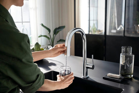 HANSGROHE SodaSystem 210 Aqittura M91 Ausziehauslauf Starter Set sBox – gefiltertes, gekühltes und sprudelndes Trinkwasser