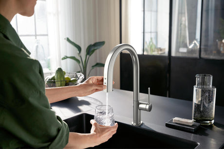 HANSGROHE SodaSystem 210 Aqittura M91 Ausziehauslauf Starter Set sBox – gefiltertes, gekühltes und sprudelndes Trinkwasser