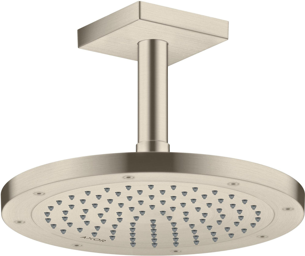AXOR Decken-Anschlussstück 100 mm DN 15 eckig in Edelstahl-Optik von Hansgrohe
