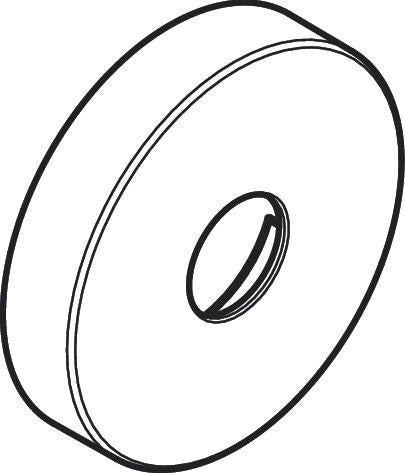 Hansgrohe Rosette für Brausearm chrom – Abdeckrosette Ø 80 mm, rund, Ersatzteil