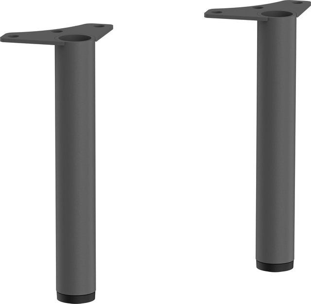 Hansgrohe Xilesa E Möbelfüße 145 mm, 2 Stück, Schiefergrau Matt – Stahl, verdeckte Befestigung