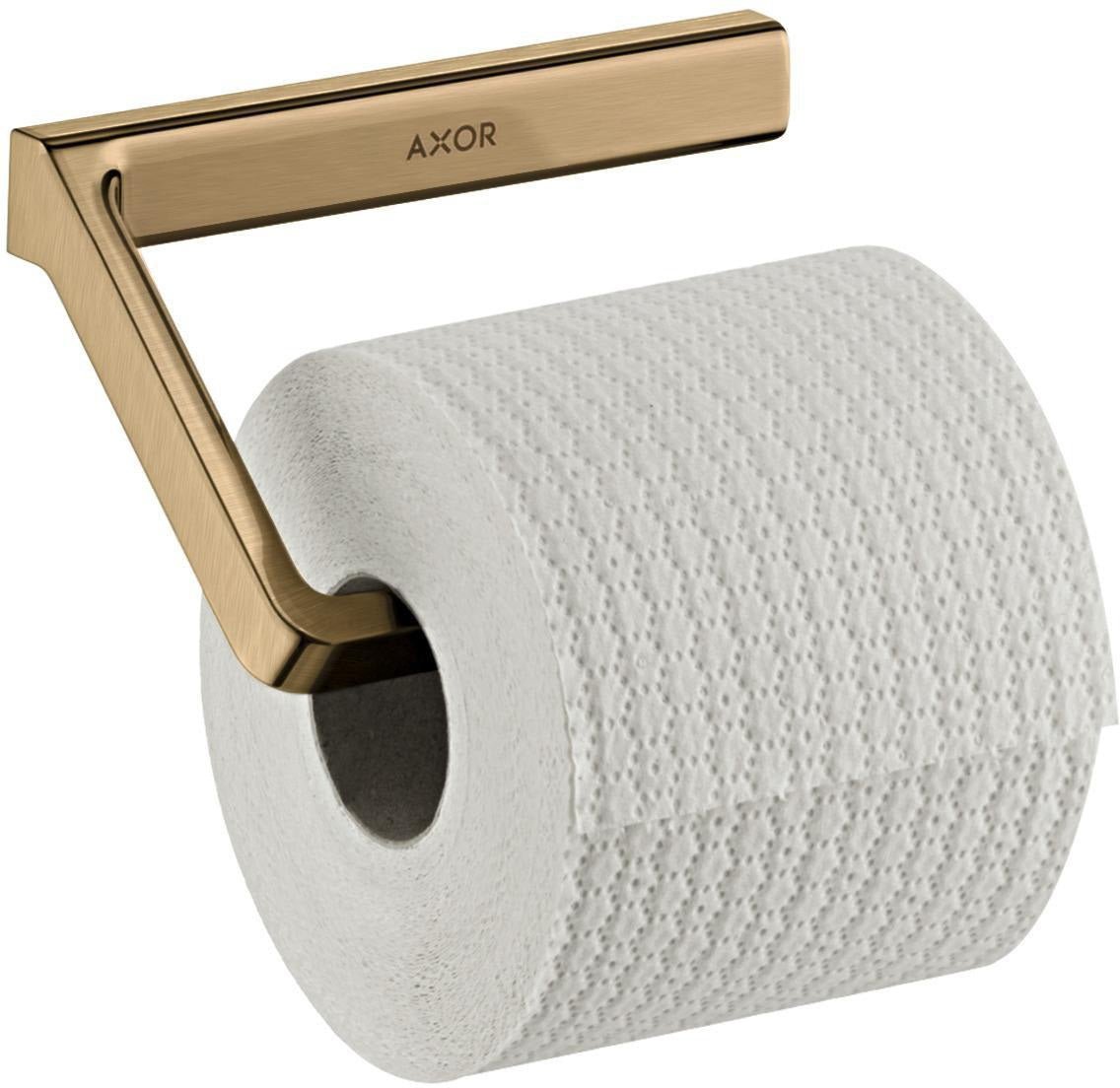 AXOR Universal Papierrollenhalter in Chrom – Wandmontage, verdeckte Befestigung, Softsquare Design