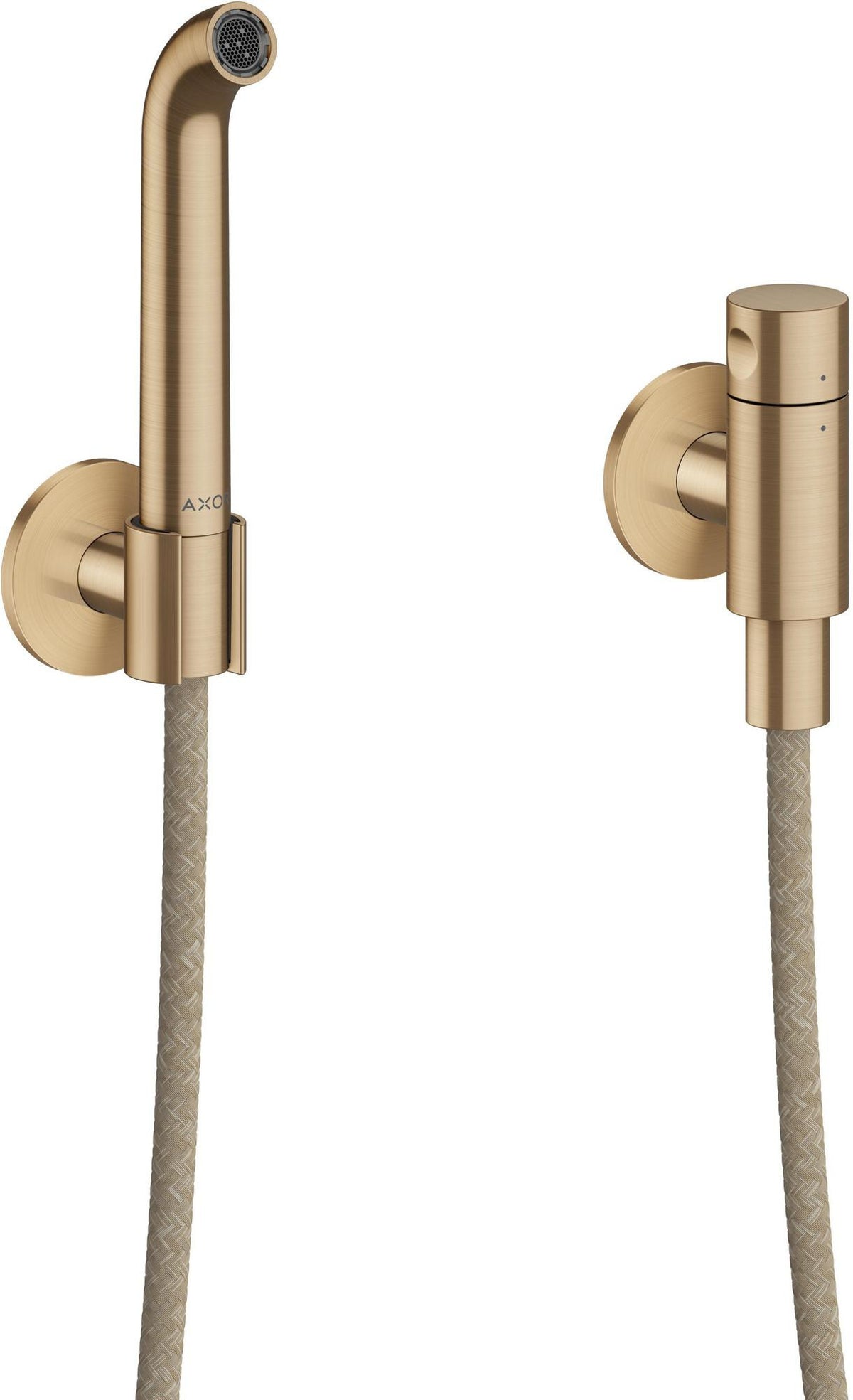 AXOR One Gießrohrset chrom – Hansgrohe Brausehalter & Textilschlauch 2000 mm