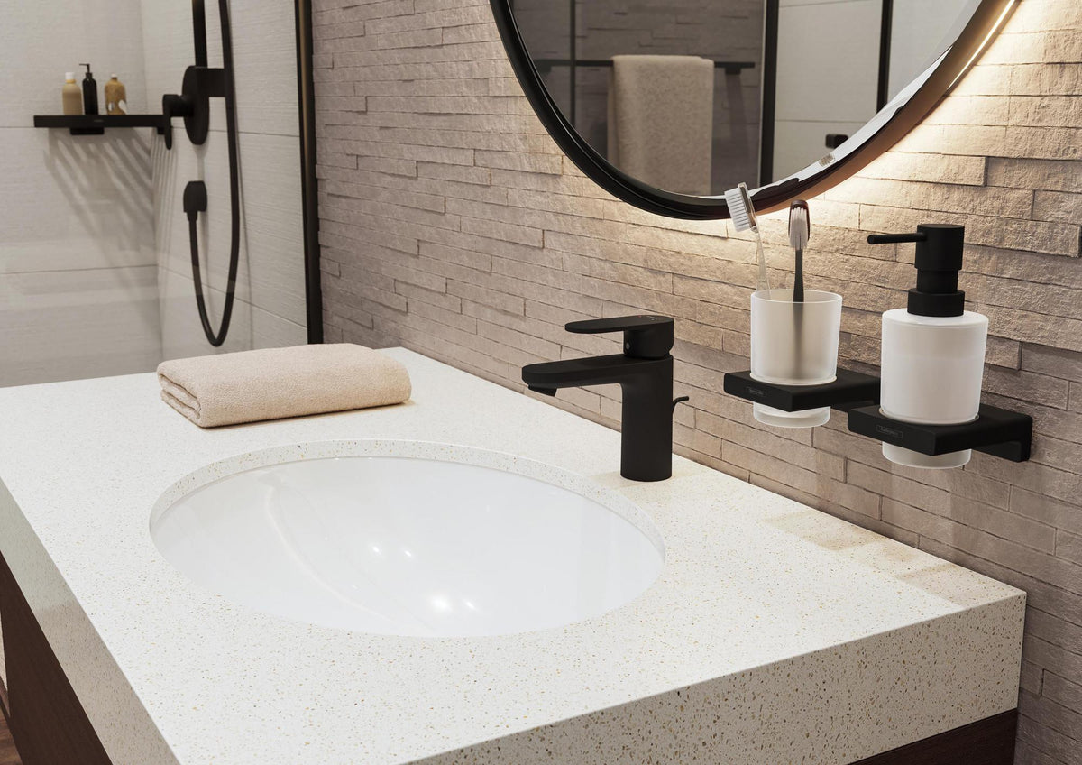 Hansgrohe Vernis Blend 100 Einhebel-Waschtischmischer mit Zugstangen-Ablaufgarnitur, chrom