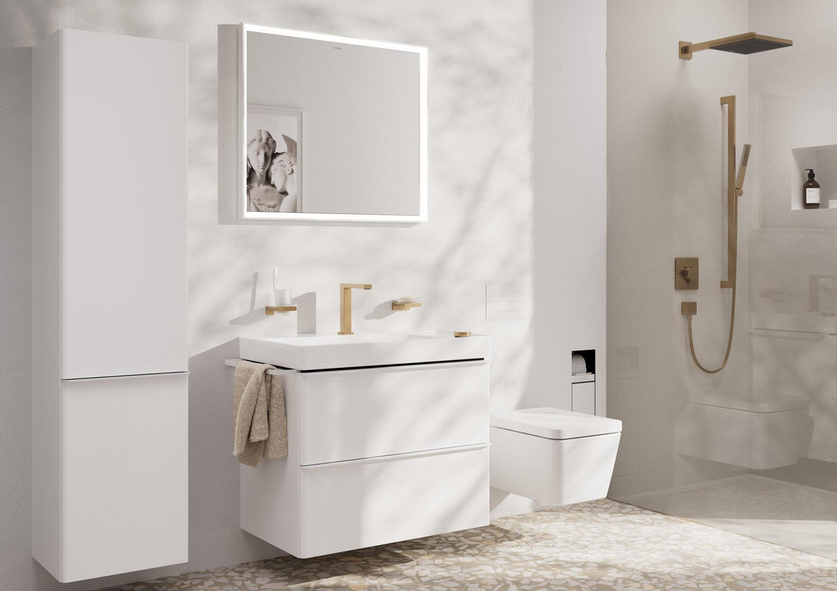 HANSGROHE Brausearm E 390 mm Chrom – Wandmontage mit Rosette