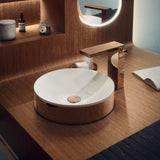 AXOR MYEDITION 230 Einhebel-Waschtischmischer mit Push-Open Ablaufgarnitur in polished gold optic