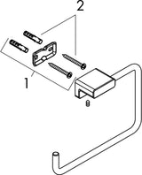HANSGROHE AddStoris Handtuchring in Chrom – schwenkbar, Wandmontage, verdeckte Befestigung