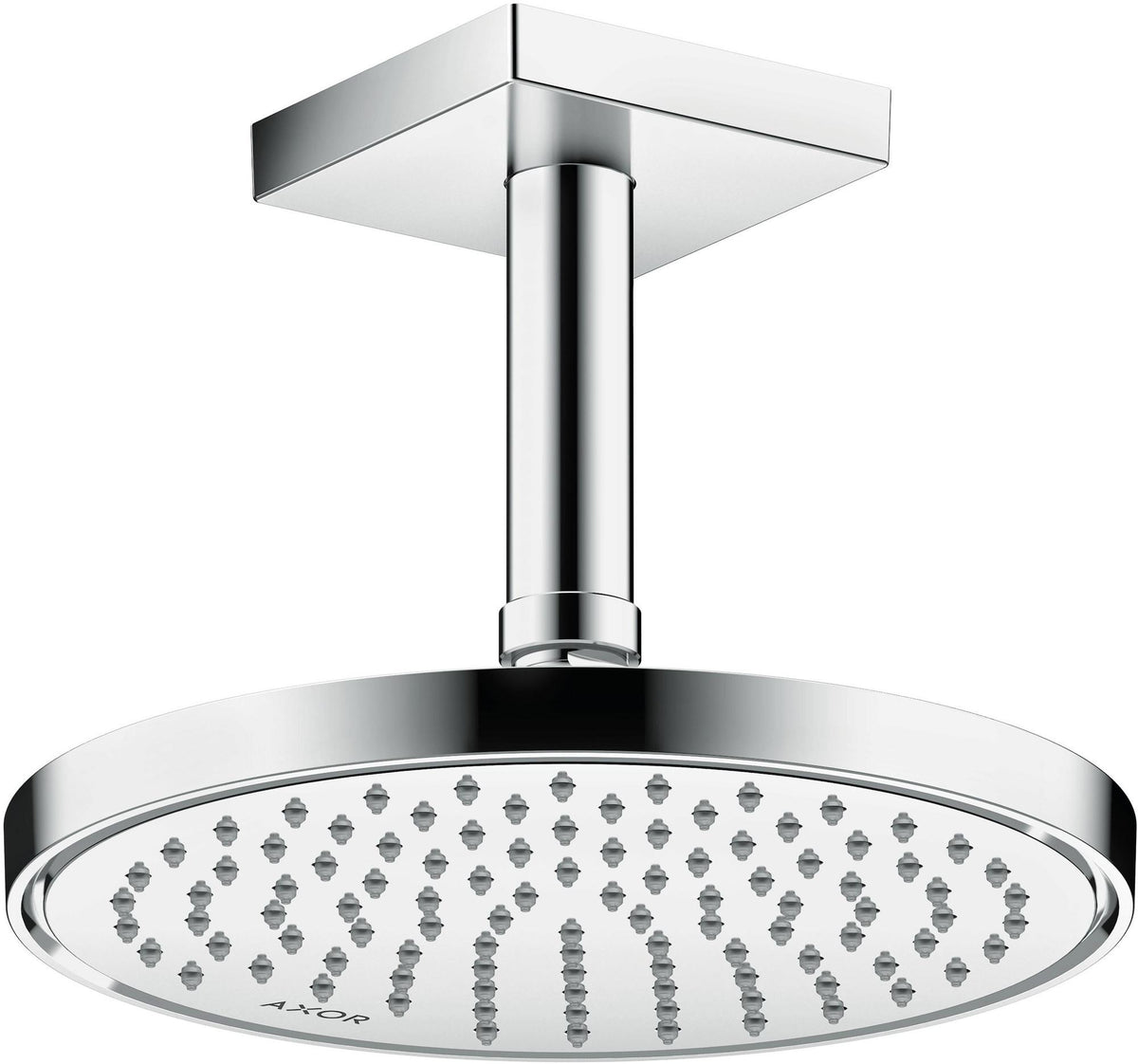 AXOR Decken-Anschlussstück 100 mm DN 15 eckig in Edelstahl-Optik von Hansgrohe