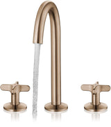 AXOR One 3-Loch Waschtischarmatur 170 mm mit Kreuzgriffen und Push-Open Ablaufgarnitur in Chrom
