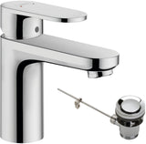 Hansgrohe Vernis Blend 100 Einhebel-Waschtischmischer mit Zugstangen-Ablaufgarnitur, chrom