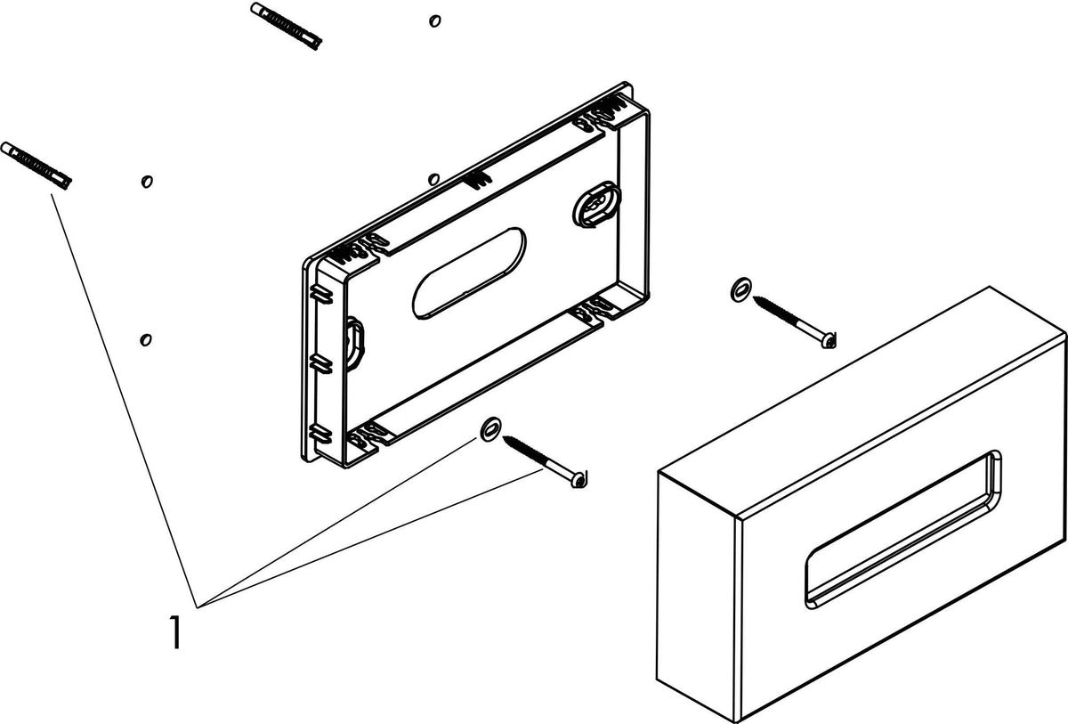 AXOR Universal Circular Kosmetiktuchbox mattweiß – Wandmontage mit verdeckter Befestigung