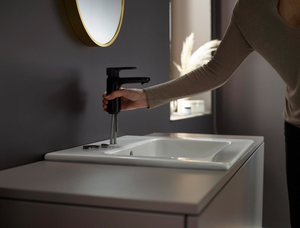 Hansgrohe Vernis Blend 100 Einhebel-Waschtischmischer mit Zugstangen-Ablaufgarnitur, chrom