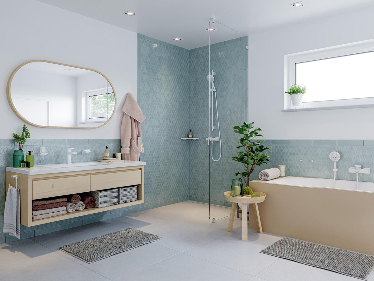 HANSGROHE AddStoris Handtuchring in Chrom – schwenkbar, Wandmontage, verdeckte Befestigung