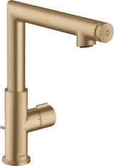 AXOR Uno Waschtischmischer 220 chrom mit Zugstangen-Ablaufgarnitur – ComfortZone