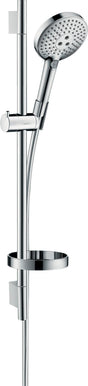 HANSGROHE Raindance Select S 120 3jet Brauseset EcoSmart mit Stange, Schlauch & Seifenschale in Chrom