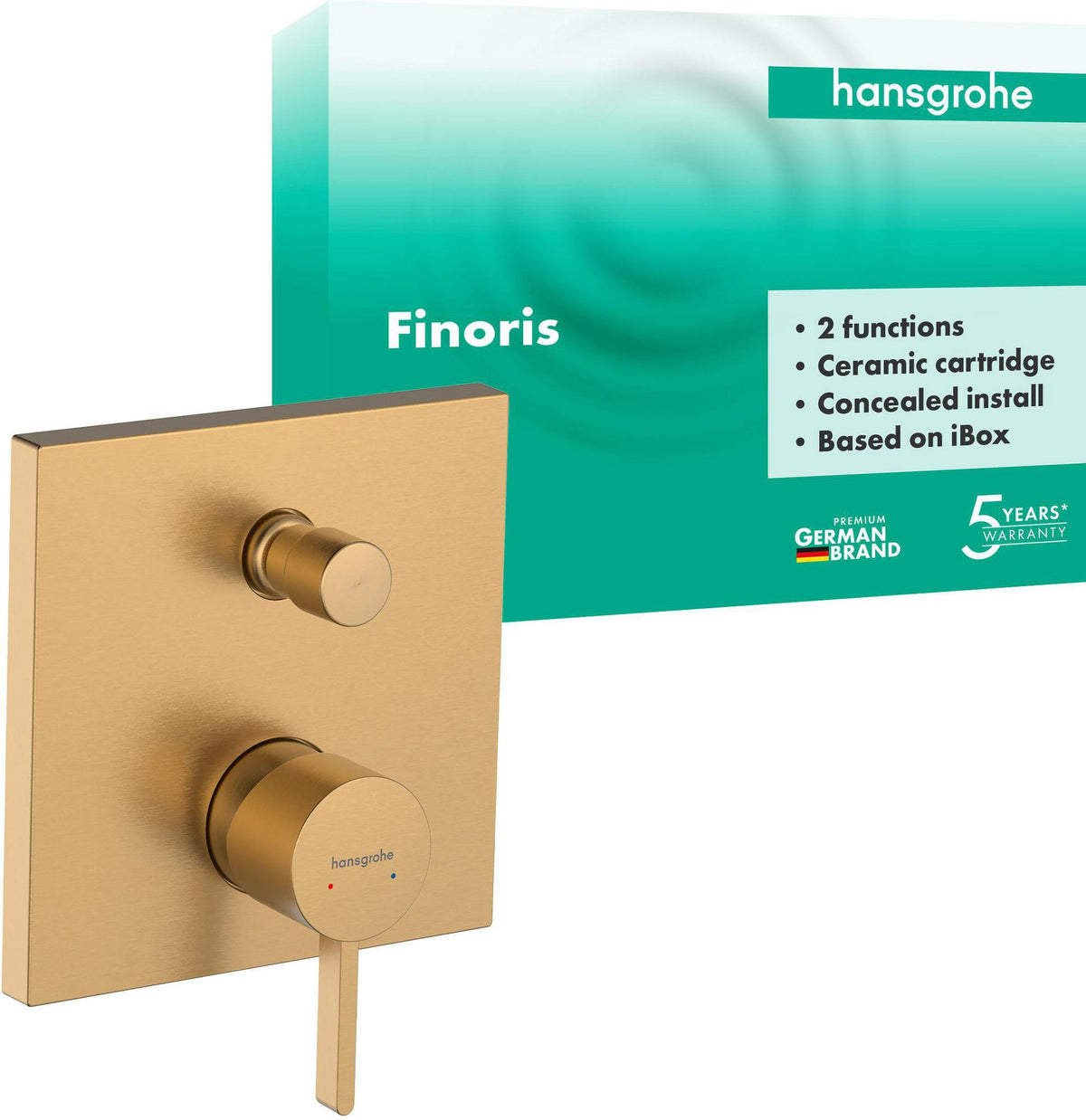 HANSGROHE Finoris Fertigmontageset Unterputz-Wannenmischer Chrom