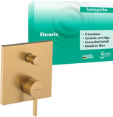 HANSGROHE Finoris Fertigmontageset Unterputz-Wannenmischer Chrom