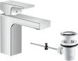 Hansgrohe VERNIS Shape 100 Einhebel-Waschtischmischer mit Zugstangen-Ablaufgarnitur, chrom