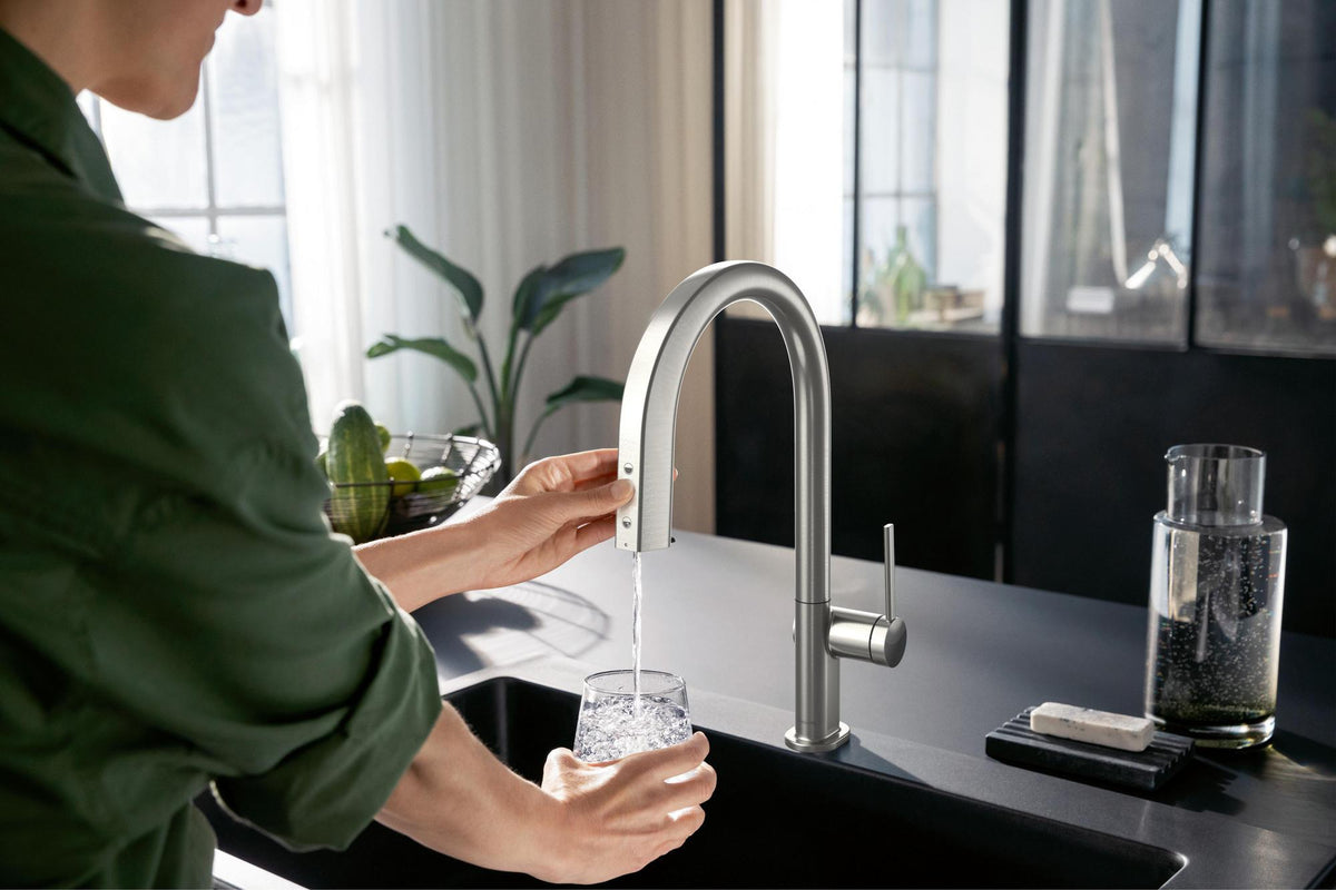 HANSGROHE SodaSystem 210 Aqittura M91 Ausziehauslauf Starter Set sBox – gefiltertes, gekühltes und sprudelndes Trinkwasser