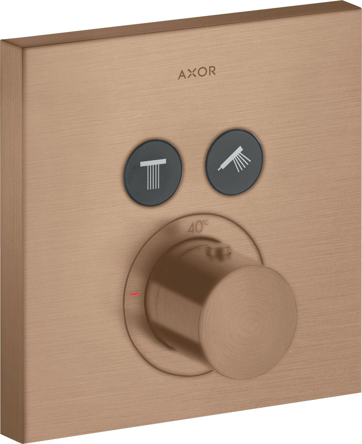 AXOR ShowerSelect Square UP Thermostat für 2 Verbraucher – Chrom, eckig, Select-Button