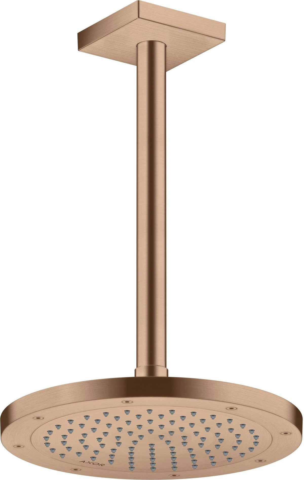 AXOR Decken-Anschlussstück 300 mm DN 15 eckig brushed brass