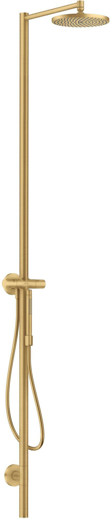 AXOR STARCK Duschsäule mit Kopfbrause 240, 1 Jet, polished gold optic – PowderRain