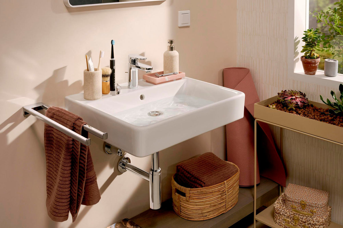 Hansgrohe Vernis Blend 100 Einhebel-Waschtischmischer mit Zugstangen-Ablaufgarnitur, chrom