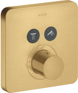 AXOR ShowerSelect Soft Thermostat für 2 Verbraucher – Chrom, Select-Button, quadratisch