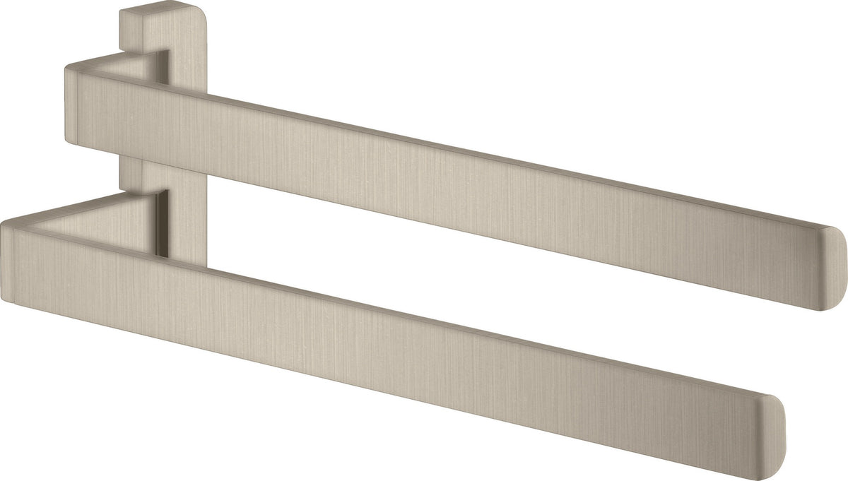 AXOR Universal Softsquare Doppel-Handtuchhalter, schwenkbar, Chrom, Wandmontage, 409 mm