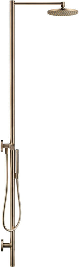AXOR Starck Duschsäule mit Kopfbrause 240, Thermostat und 1 Jet in Polished Gold Optic