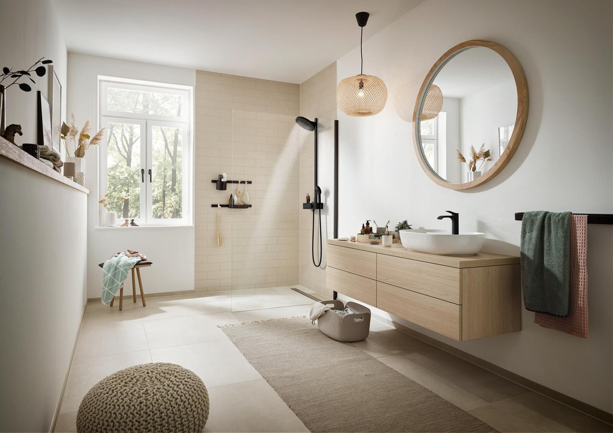 HANSGROHE Showerpipe Pulsify 260 2jet mit Brausethermostat – Chrom, PowderRain & CoolContact