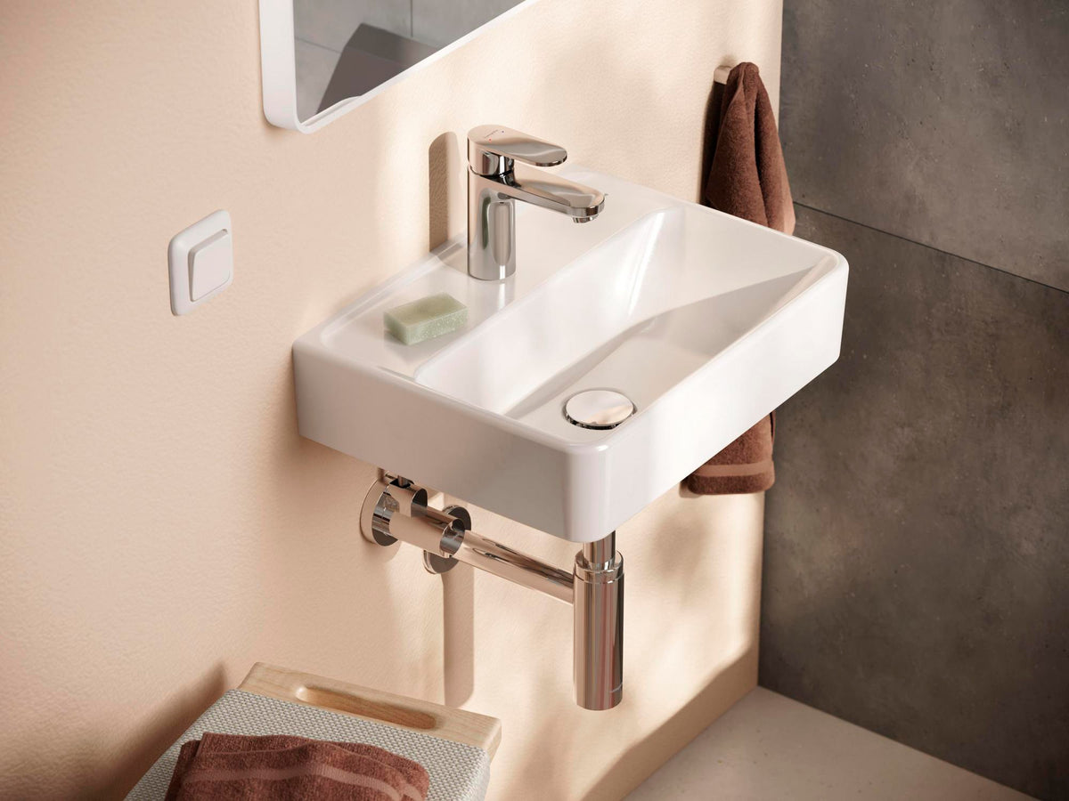 Hansgrohe Vernis Blend 100 Einhebel-Waschtischmischer mit Zugstangen-Ablaufgarnitur, chrom