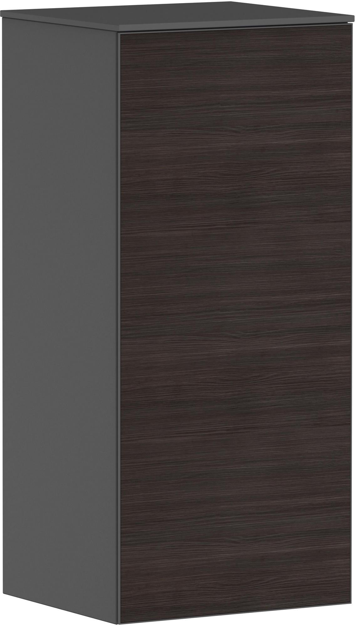 HANSGROHE Halbhochschrank Xevolos E 890 mm mit PushOpen, Eiche dunkel/Weiß, links