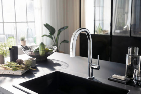 HANSGROHE SodaSystem 210 Aqittura M91 Ausziehauslauf Starter Set sBox – gefiltertes, gekühltes und sprudelndes Trinkwasser