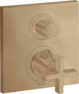 AXOR Citterio Thermostatbatterie mit Absperrventil und Kreuzgriff in Chrom