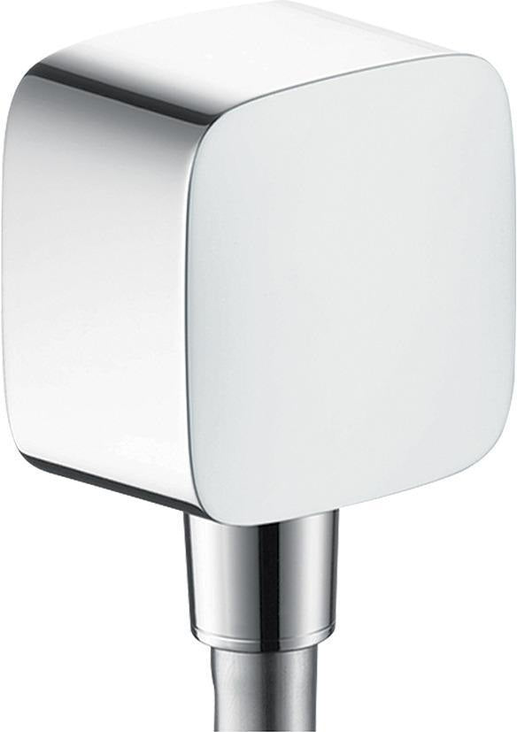 Hansgrohe FixFit E Schlauchanschluss mit Rückflussverhinderer – Chrom, Kunststoffwinkel