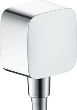 Hansgrohe FixFit E Schlauchanschluss mit Rückflussverhinderer – Chrom, Kunststoffwinkel