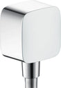 Hansgrohe FixFit E Schlauchanschluss mit Rückflussverhinderer – Chrom, Kunststoffwinkel