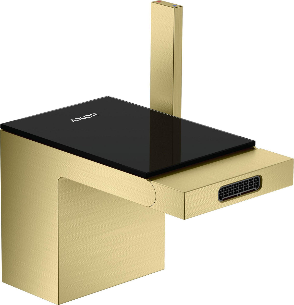 AXOR MYEDITION Einhebel-Bidetmischer ohne Platte polished gold optic mit Push-Open Ablaufgarnitur