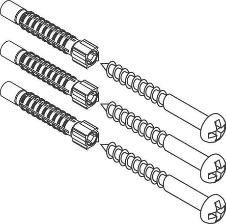 HANSGROHE HG Befestigungssatz WallStoris für Wandleiste – 3 Schrauben & 3 Dübel