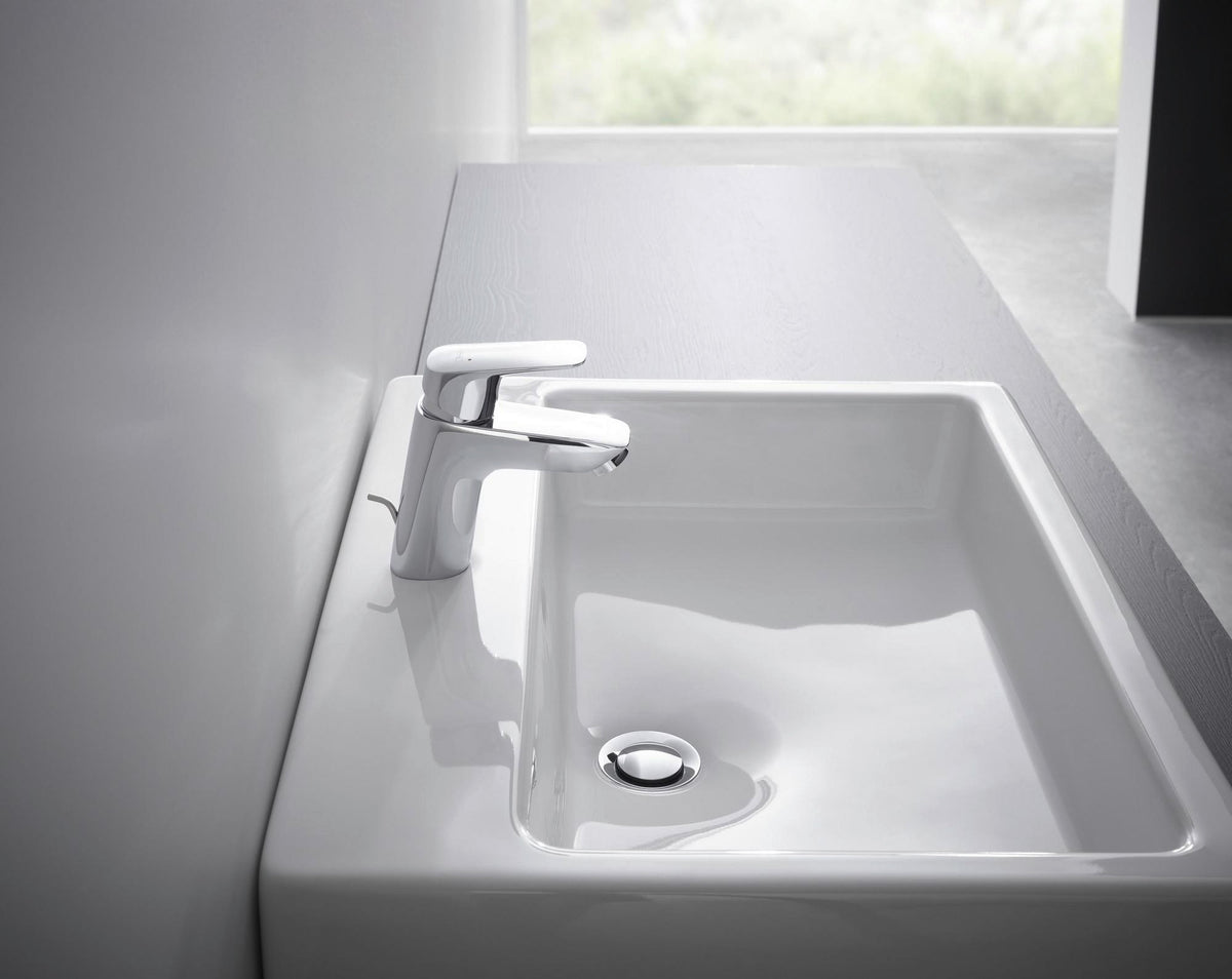 HANSGROHE Logis Einhebel-Waschtischmischer DN 15 mit 3,5 l/min LowFlow und Zugstangen-Ablaufgarnitur, Chrom