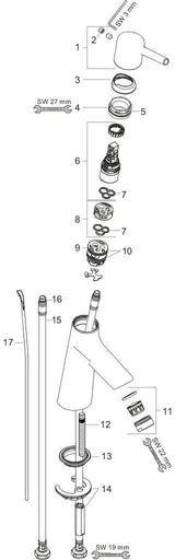 HANSGROHE Talis S Einhebel-Waschtischmischer 80 LowFlow mit Ablaufgarnitur, chrom