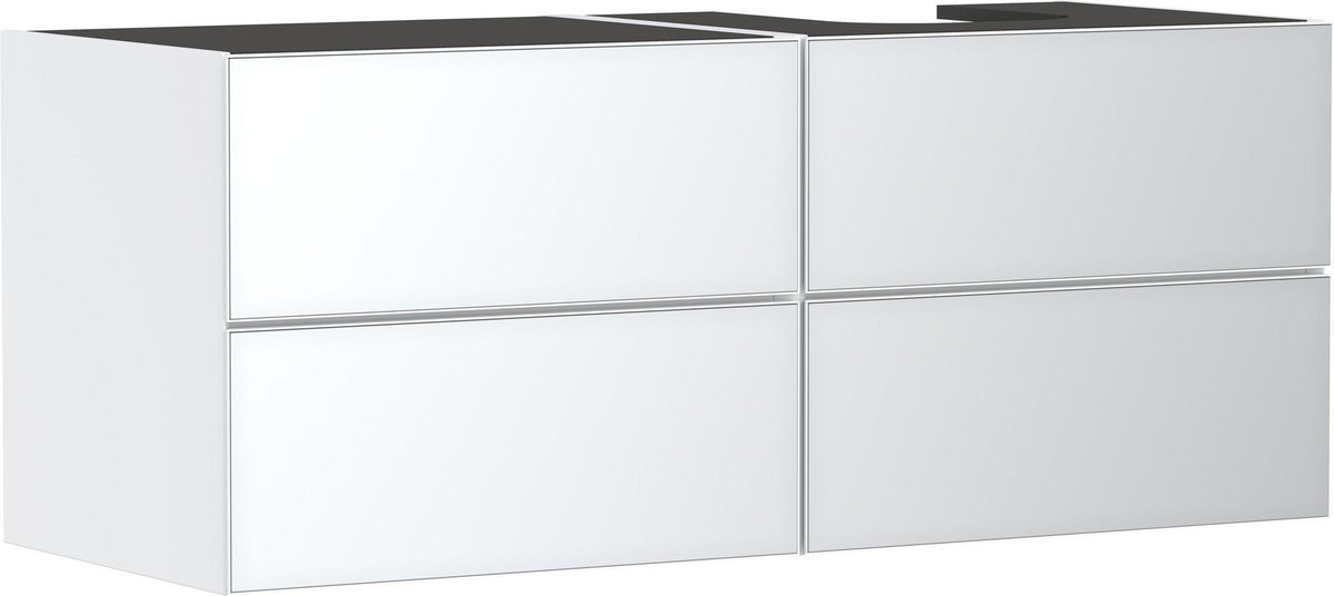 HANSGROHE Xevolos E Waschtischunterschrank 1370 mm mattweiß Eiche dunkel grifflos