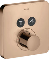 AXOR ShowerSelect Soft Thermostat für 2 Verbraucher – Chrom, Select-Button, quadratisch