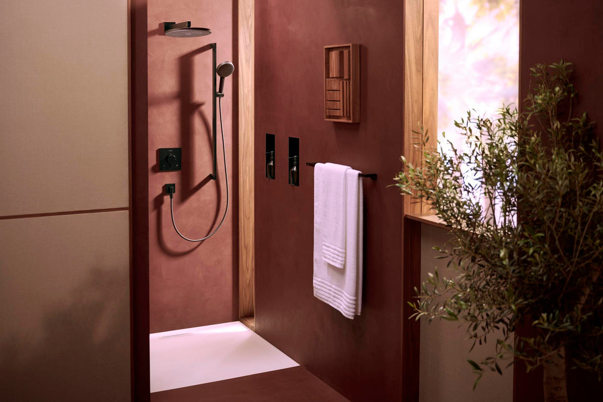 HANSGROHE Brausearm E 390 mm Chrom – Wandmontage mit Rosette