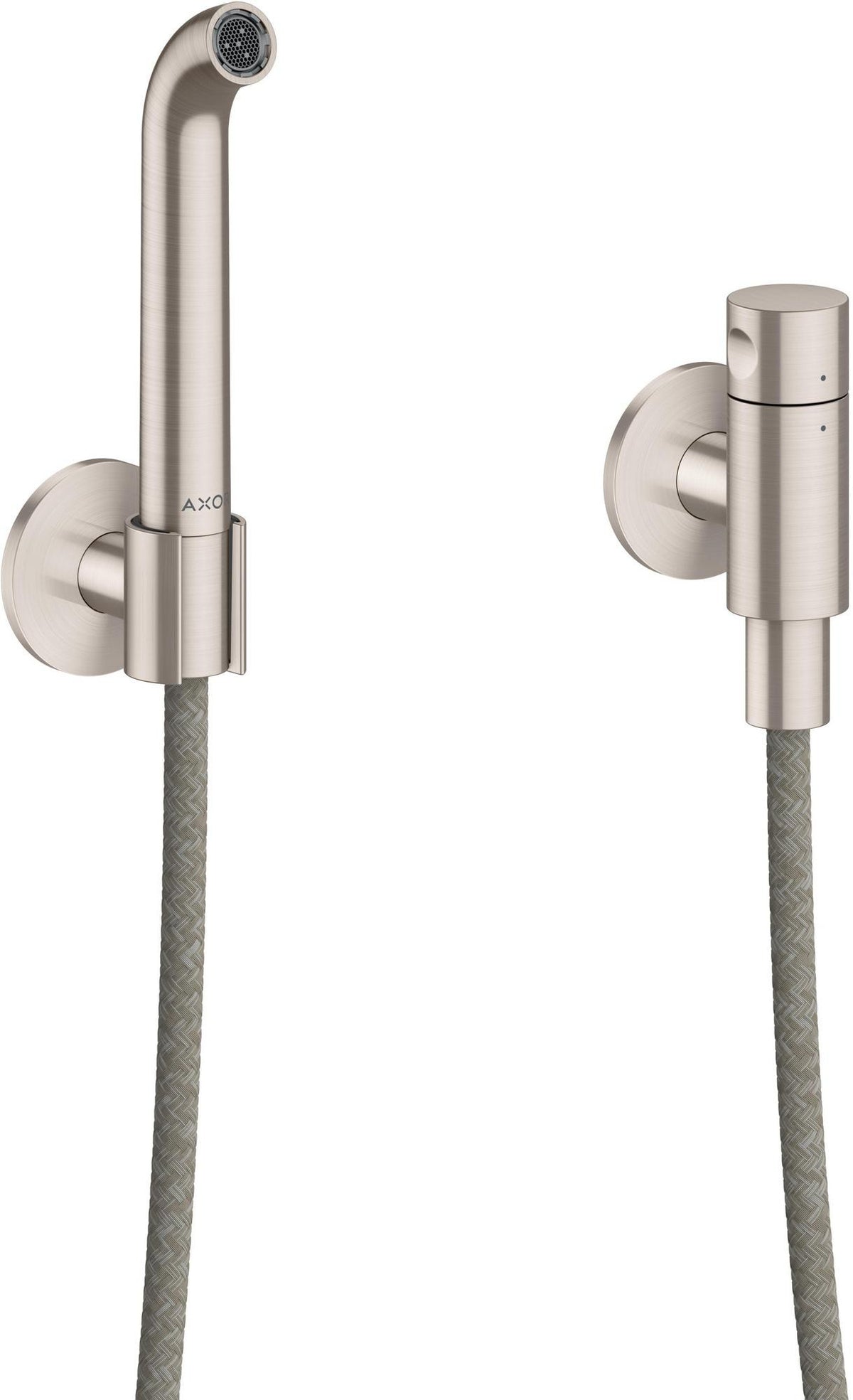 AXOR One Gießrohrset chrom – Hansgrohe Brausehalter & Textilschlauch 2000 mm