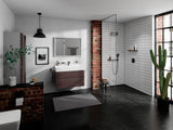 HANSGROHE Xevolos E Waschtischunterschrank 980 mm Eiche Dunkel Mattweiß mit PushOpen und SoftClose