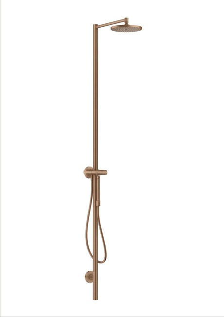AXOR STARCK Duschsäule mit Kopfbrause 240, 1 Jet, polished gold optic – PowderRain